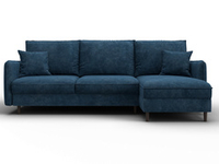 Диван угловой Лига-064 НПБ угол универсальный ВЕЛЮР BRUT 11 синий