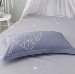 Постельное белье 1.5 Полуторка Сатин Детское Медведь Серый