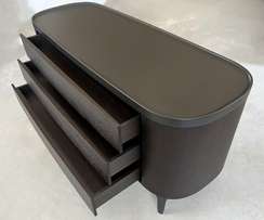 Комод с 3 ящиками Gentleman, 150х69 см, черный шпон дуба