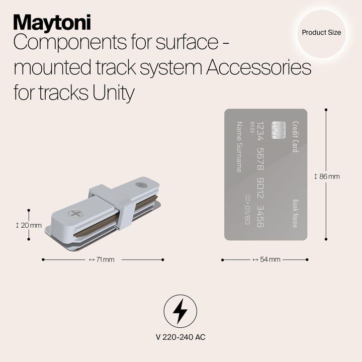 Коннектор прямой Maytoni Track TRA001C-11W