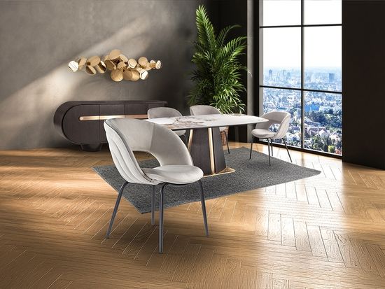 Nim Стул каменно-серый/черный