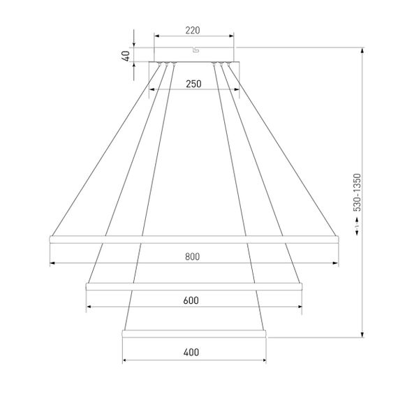 Подвесной светодиодный светильник Eurosvet Collars 90264/3 черный
