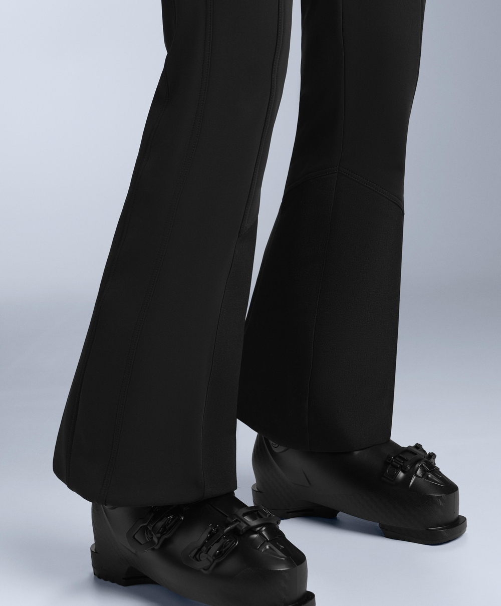 OYSHO Водонепроницаемые расклешенные эластичные брюки SKI с высокой посадкой, черный