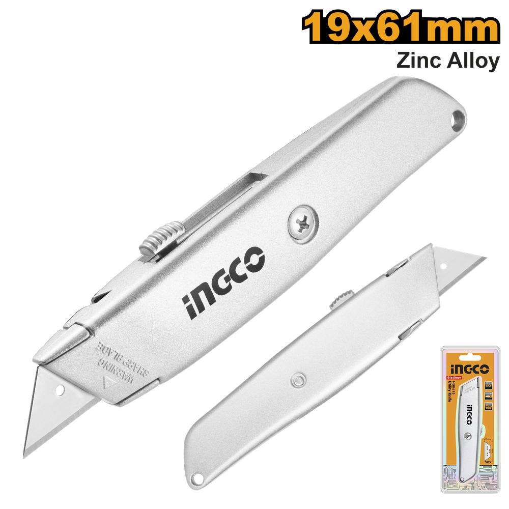 Нож трапециевидный универсальный INGCO HUK615