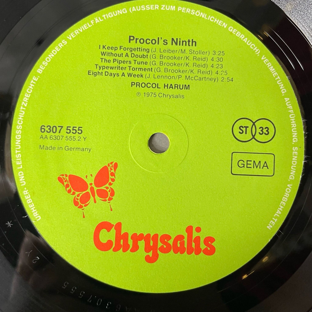 Винтажная виниловая пластинка LP Procol Harum Procol's Ninth (Germany 1975)