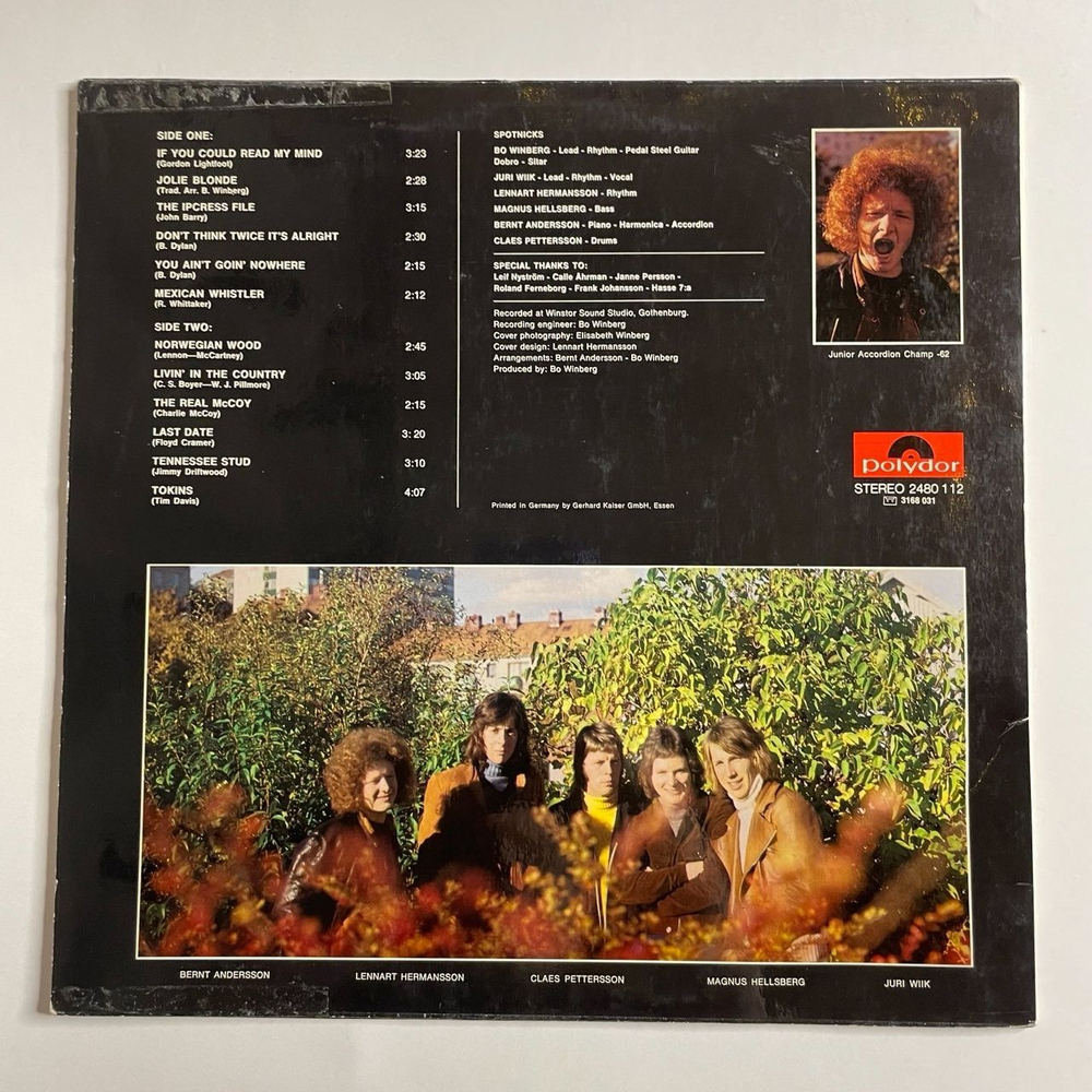 Винтажная виниловая пластинка LP Spotnicks Something Like Country (Germany 1972)