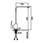 Смеситель для кухни, Frap, с картриджем, нерж, F40803