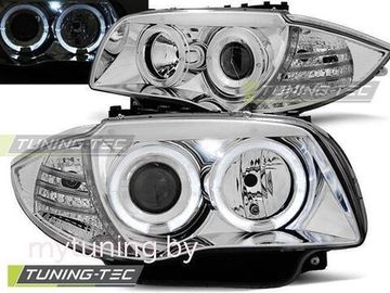 Передние фары Bmw 1 E81/E87 angel eyes chrome