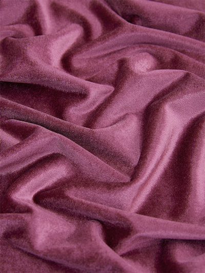 Бархат стрейч, 253 гр/м2, 98% п/э, 2% эластан, 150 см, ежевичное вино