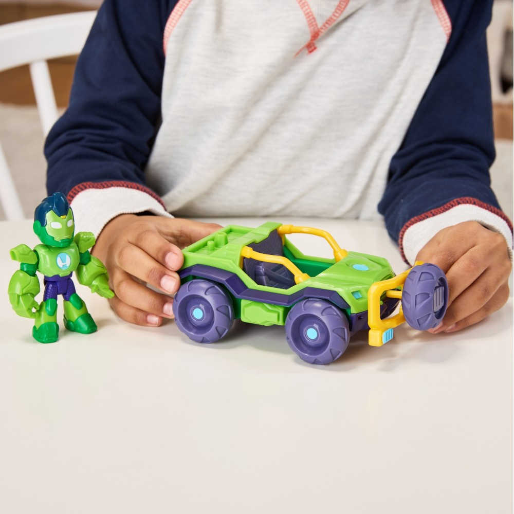 Hasbro G1257 G1472 — Машинка Iron Racer с фигуркой Marvel: Железный человек и суперкоманда G1472 — фото 9