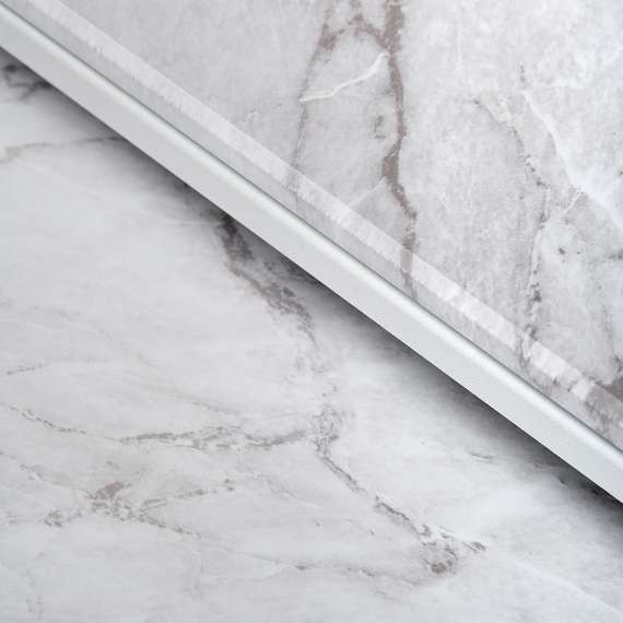 Стол журнальный МеталлАрт М002 белый мрамор/белый