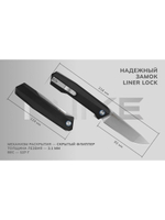 Нож складной Ruike P166-AB черный