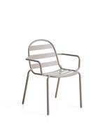 Уличный стул Joncols из алюминия с отделкой цвета таупе