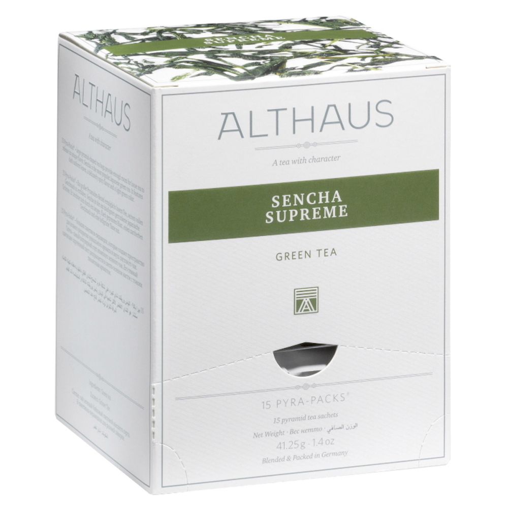 Чай зеленый Althaus Sencha Supreme в пирамидках, 15 шт