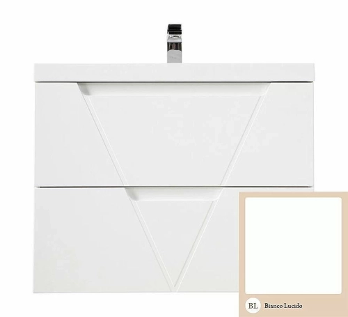 Тумба с раковиной BelBagno VITTORIA 2C SO 80 Bianco Lucido