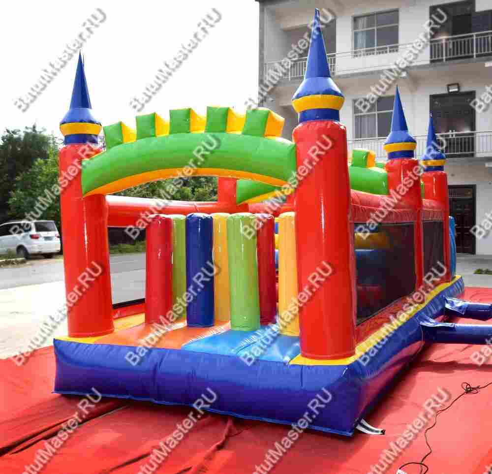 Надувная полоса препятствий "Нарвская крепость" размер 7*3*3 м