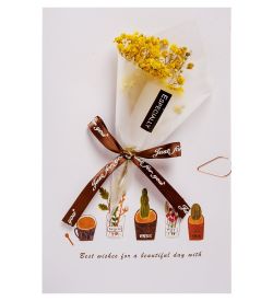 DF-90 Открытка с букетом из сухоцветов в подарочкой коробке «Для тебя» - Вариант A