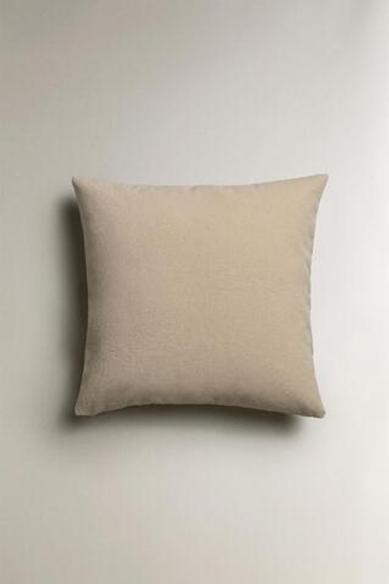 ZARA HOME ОДНОТОННЫЙ ХЛОПКОВЫЙ ЧЕХОЛ ДЛЯ ДЕКОРАТИВНОЙ ПОДУШКИ, ЗЕЛЕНЫЙ