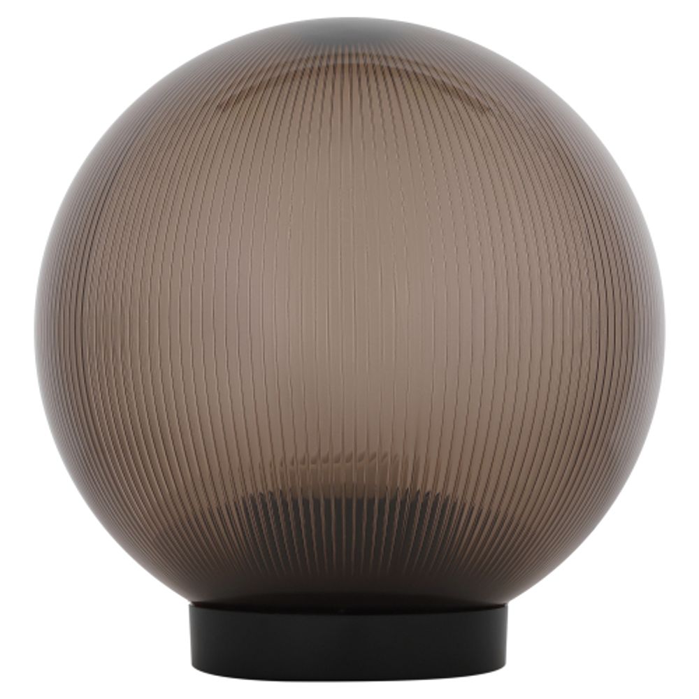 Садово-парковый светильник ЭРА НТУ 02-60-205 шар дымчатый призма на опору / кронштейн IP44 Е27 max60Вт d200mm | Садово-парковые светильники