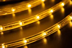 Дюралайт светодиодный 2-х проводной, диаметр 10 мм., 220В, теплые белые LED лампы 30 шт на 1 м., бухта 100 м., статика, Teamprof (TPF-DL-2WH-100-10mm-240-WW)