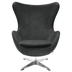 Кресло EGG STYLE CHAIR графит, искусственная замша
