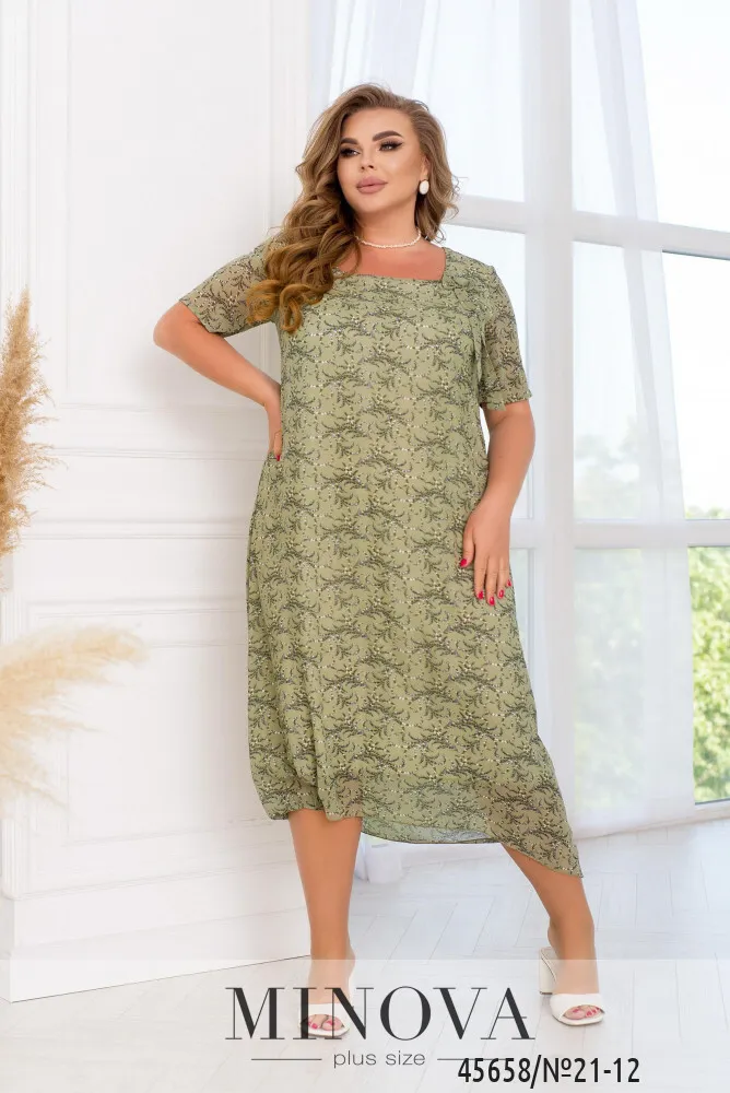 Платье 21-12-оливковый Minova