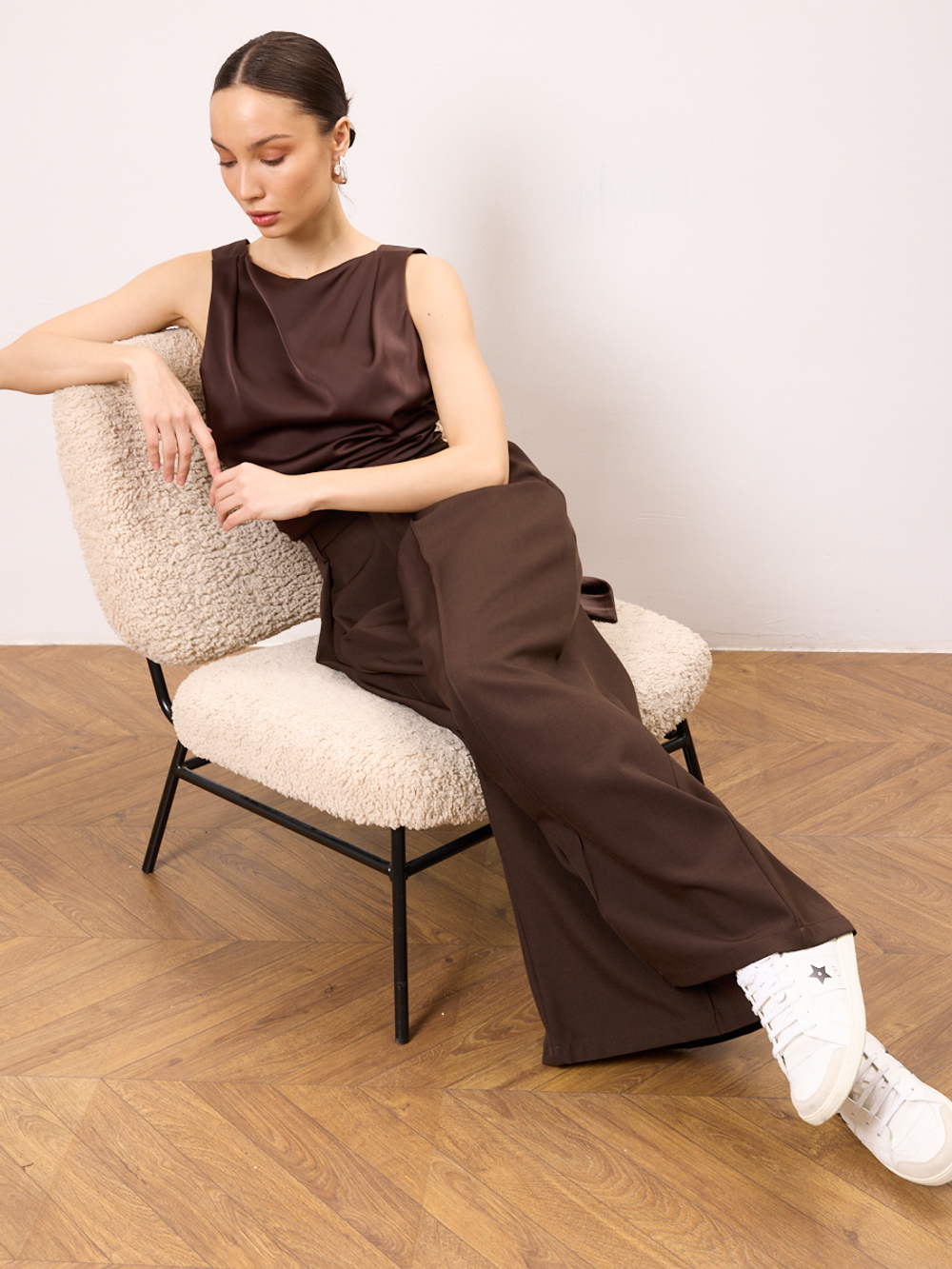 Топ блуза вечерний атласный с открытой спиной