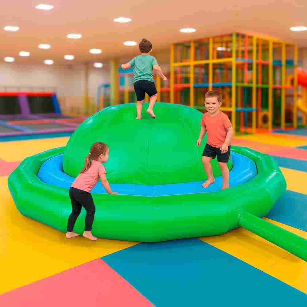 Надувное оборудование «Надувной живот» 5*5*1,5 м, зелёно-голубой