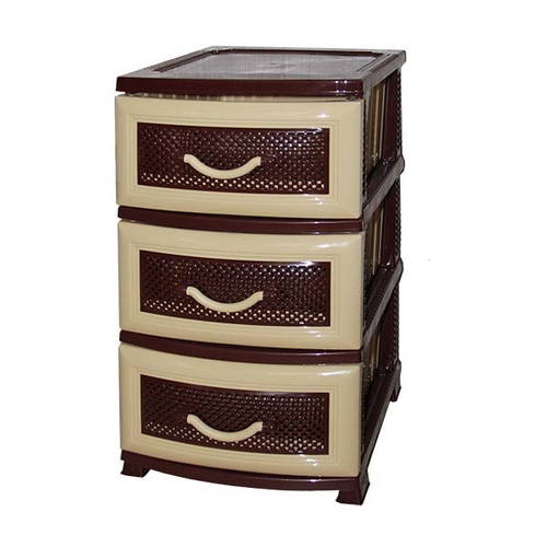 Комод ДЕЛЬФИН 3 яр. беж/коричневый В75*Ш38*Г47