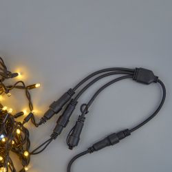 UCX-F90 S3-0.4M-BK Провод-разветвитель для гирлянд серии F90PRO. 0.4м. 3 выхода. Статика-мерцание. IP67. Черный. ТМ Uniel