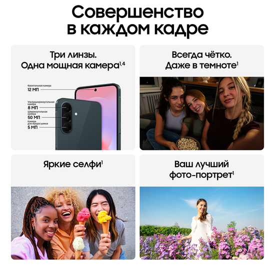 Смартфон Samsung Galaxy A37 8/128 Гб тёмно зеленый