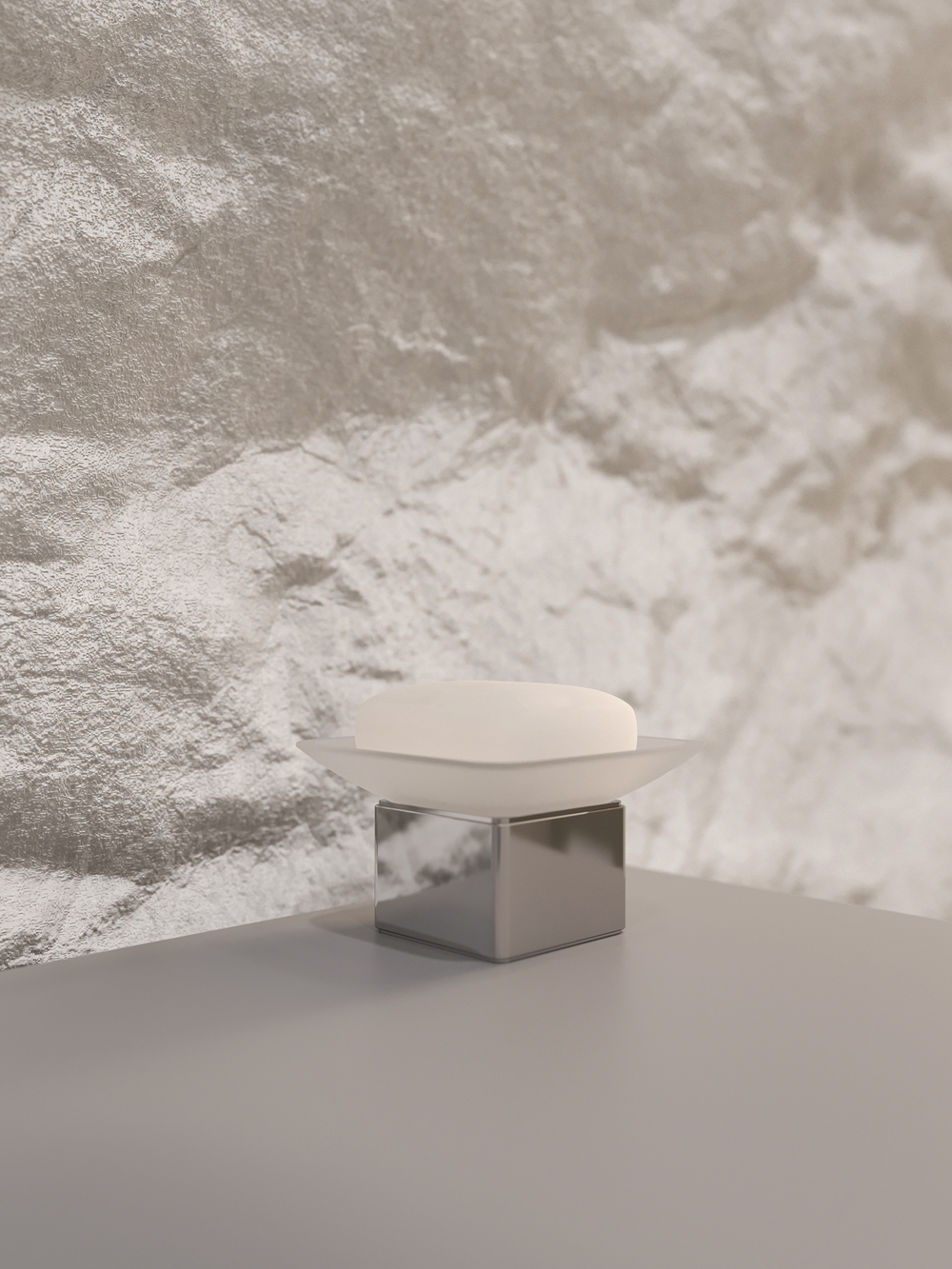 Мыльница STWORKI Стокгольм HASG31200 стеклянная, хром