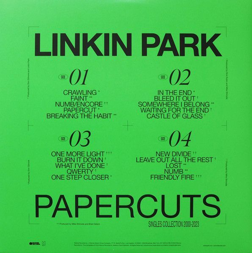 Виниловая пластинка Linkin Park Papercuts