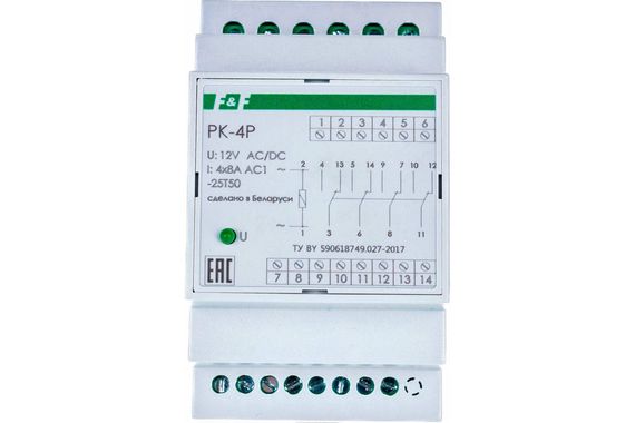 Реле промежуточное РК-4Р 12V 8А Евроавтоматика 27204