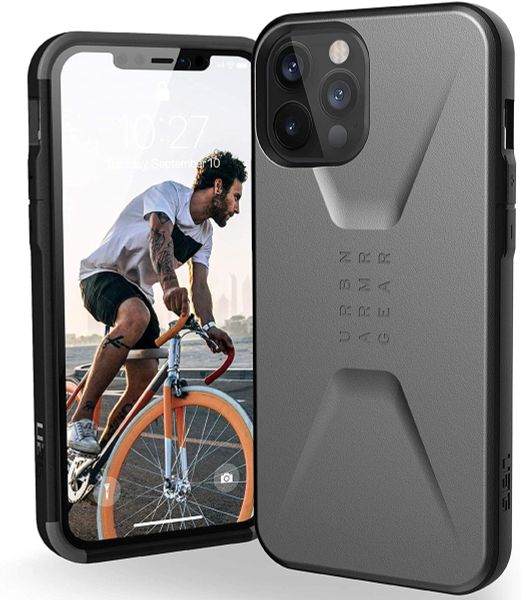 Чехол Uag Civilian для iPhone 12/12 Pro 6.1" серебро (Silver)