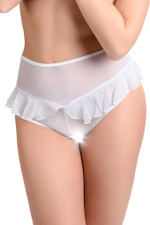 Эротические трусики с высокой посадкой Lana белые 54-56