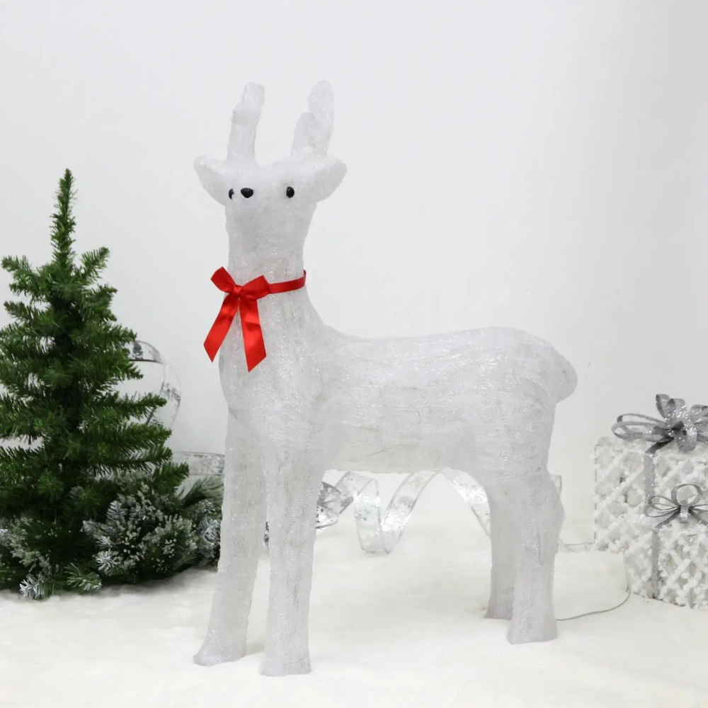 Фигура светодиодная «Загадочный олень» 55*24*75 см, 100 ламп LED, авторежим, 220V, Белый