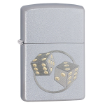 Зажигалка серебристая матовая Zippo Classic с покрытием Satin Chrome