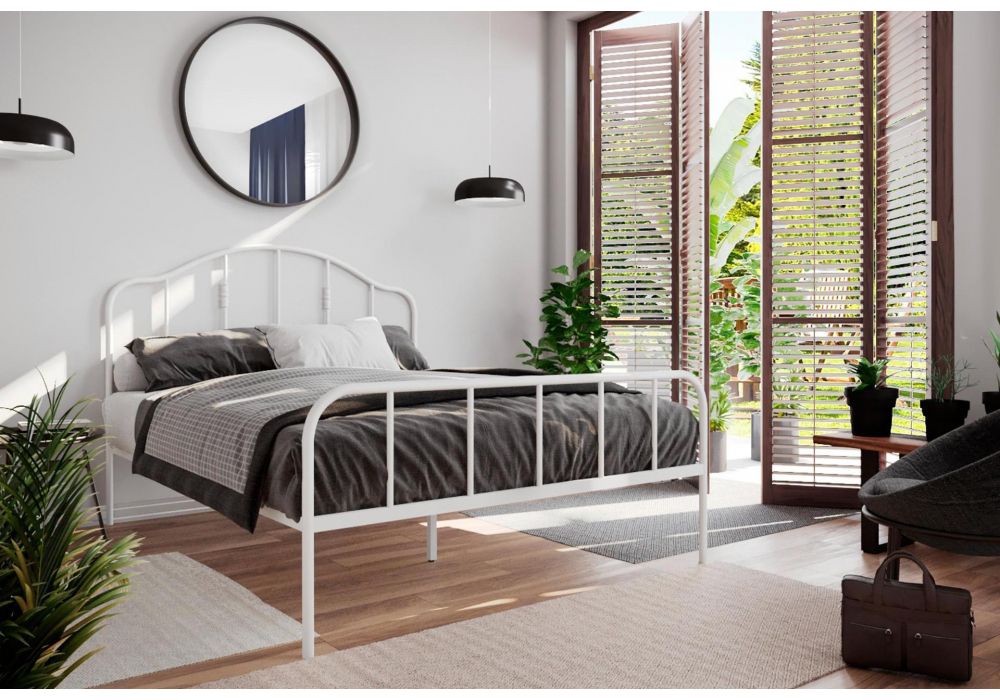 Полутораспальная кровать Милена 140х200 белая