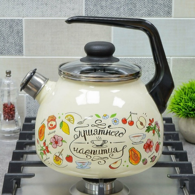 Чайник 3л со свистком "Приятного аппетита" тм Appetite