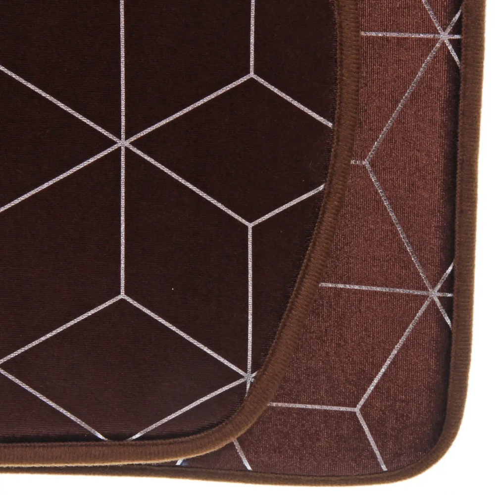 Набор для ванной и туалета 3 пр. «Rubin» ( 2 коврика 50*80+50*40, 1 чехол на крышку унитаза)коричн