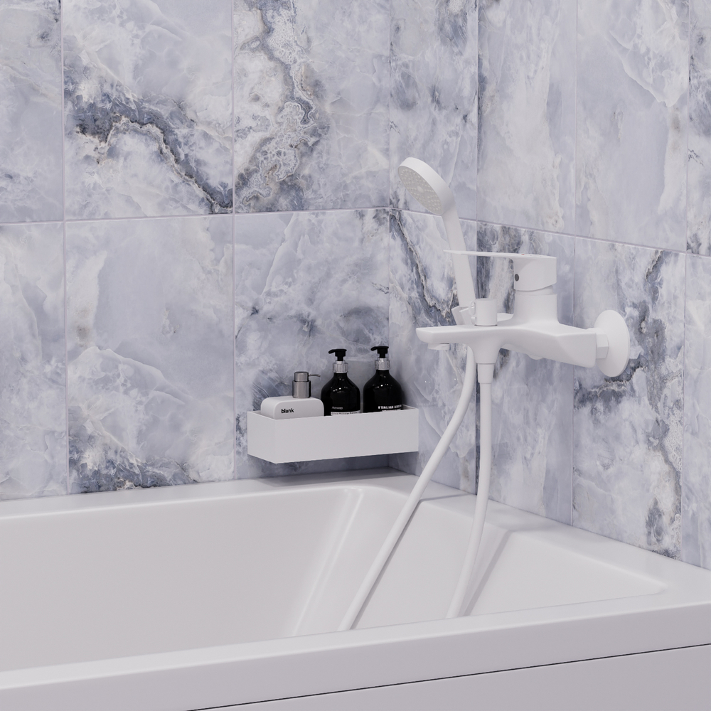 Смеситель для ванны 35k MIXLINE ML15-01W БЕЛЫЙ