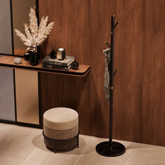 Вешалка напольная bakken, 180 см, золотистый хром/черная