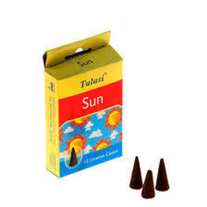 Tulasi Sun Благовоние-конус Солнце, 15 шт