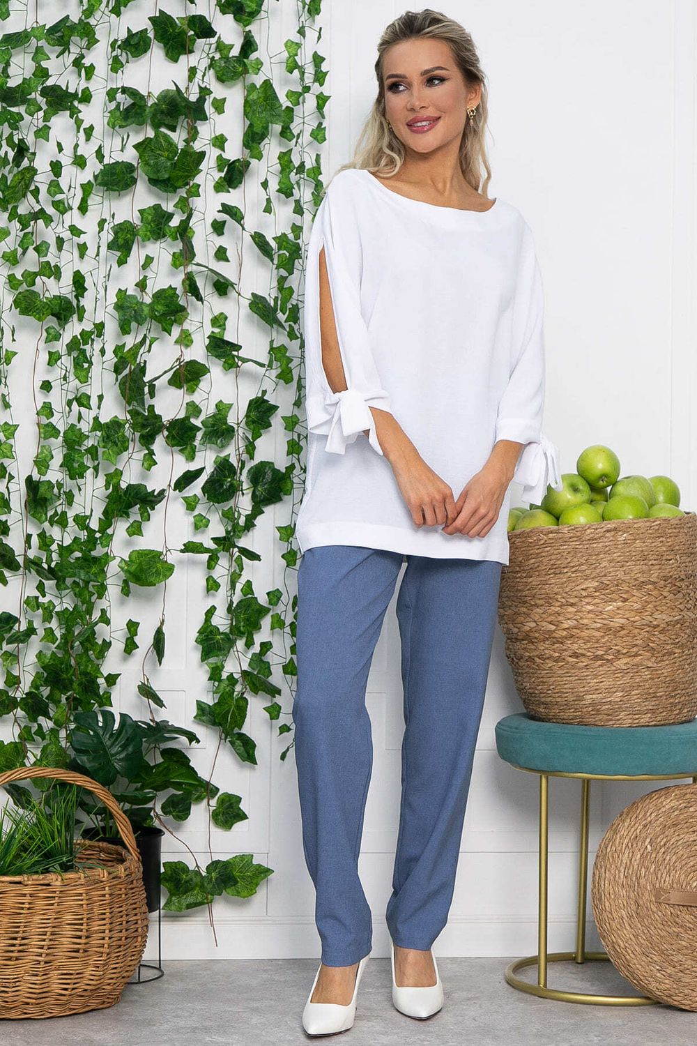 Блуза Гэтсби (белая) Б13557-8М LT Collection