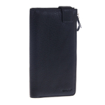 Изящный мужской чёрный клатч портмоне из натуральной кожи на молнии GALIB 7M208