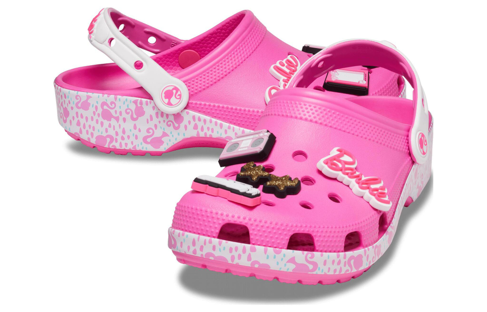 Barbie/Barbie x Crocs Classic clog non-slip wear-resistant hole shoes women's pink