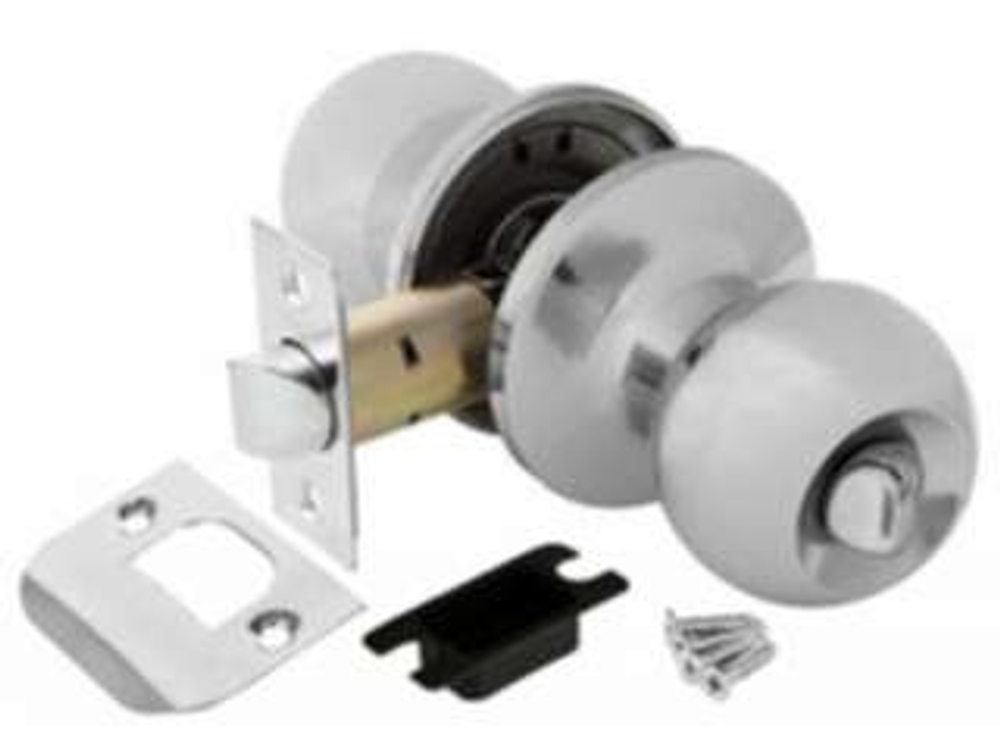 Замок шар Хром с фиксатором PUNTO 6072 СР-В