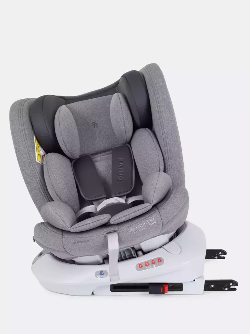 Автокресло Rant Drive Active Line 0/1/2/3 (0-36кг) Grey/Серый isofix