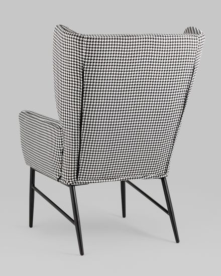 Кресло Мэйден гусиная лапка черно-белый